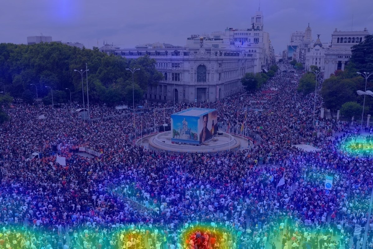 AI detection heatmap